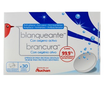 Tabletas para limpiar y blanquear prótesis dentales 30 tabletas Tabletas para limpiar y blanquear prótesis dentales 30 tabletas