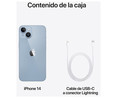 Smartphone 15,49cm (6,1") APPLE iPhone 14 azul MPVA3QL/A, 128 GB, Chip A15 Bionic, Super Retina XDR Display, 12+12 Mpx, iOS 16.