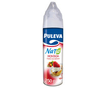 Nata montada ligera en spray (20% materia grasa), especial reposteria PULEVA 250 g.