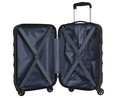 Maleta de cabina rígida de color negro de 55 cm y 4 ruedas ABS, AIRPORT ALCAMPO.