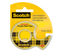 Rollo de 6.3 m de cinta adhesiva de doble cara de 12 mm de ancho SCOTCH.