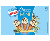 Mini conos de vainilla con chocolate y sin azúcares añadidos NESTLÉ 8 x 60 ml.