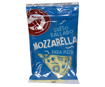 Queso mozzarella rallado especial pizzas PRODUCTO ALCAMPO, 200 g.