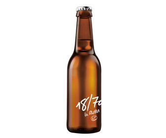 Cerveza rubia reserva, La Rubia 18/70 botella 33CL Cerveza rubia reserva, La Rubia 18/70 botella 33CL