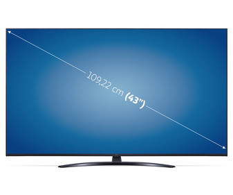 Televisión 109,22 cm (43") LED LG 43UP81006 4K, HDR 10, SMART TV, WIFI, BLUETOOTH, TDT T2, USB reproductor, y grabador 2HDMI, 1600HZ.