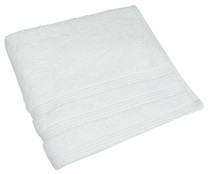 Toalla de lavabo 100% algodón biológico color blanco liso, 540g/m² de densidad, ACTUEL