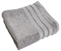 Toalla de baño 100% algodón color gris, densidad de 500g/m², ACTUEL.