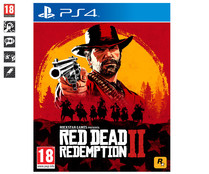 Videojuego Red Dead Redemption II para Playstation 4, género: acción, mundo abierto. PEGI 18.