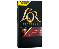 Café espresso Barista, Intensidad 13, en cápsulas L´OR 10 uds. 52 g.