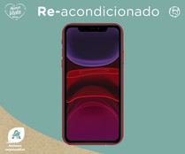 Smartphone 15,49 cm (6,1") iPhone 11 red (REACONDICIONADO), Chip A13 Bionic, 128GB, 12+12 Mpx, vídeo en 4K, iOS 15.
