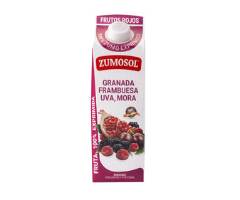 Zumo de granada, frambuesa, uva y mora ZUMOSOL 1 l. Zumo de granada, frambuesa, uva y mora ZUMOSOL 1 l.