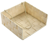Servilletero de nylon color crema, 19x19x8 centímetros VERSA.