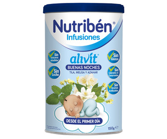 Infusión en polvo de tila, melisa y azahar, desde el primer día NUTRIBÉN Alivit buenas noches 150 g. Infusión en polvo de tila, melisa y azahar, desde el primer día NUTRIBÉN Alivit buenas noches 150 g.