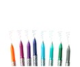 Pack de 8 bolígrafos roller tinta gel de colores borrable, PRODUCTO ALCAMPO.
