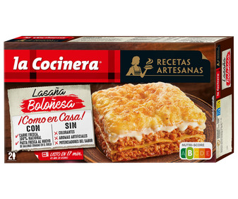 Lasaña de pasta fresca al huevo a la Boloñesa (con carne 100% nacional) LA COCINERA Recetas artesnas 500 g. Lasaña de pasta fresca al huevo a la Boloñesa (con carne 100% nacional) LA COCINERA Recetas artesnas 500 g.