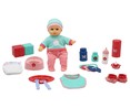Muñeco bebé blandito con accesrios de cuidado, ONE TWO FUN ALCAMPO.