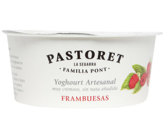 Yogur cremoso artesanal de frambuesa PASTORET 125 gr. Yogur cremoso artesanal de frambuesa PASTORET 125 gr.