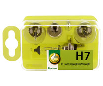 5 piezas alumbrado H7, AUCHAN.