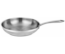 Sartén profesional de acero inoxidable sin antiadherente apta para inducción, 32cm. ACTUEL.