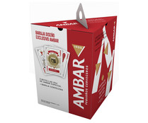 Estuche cervezas AMBAR 3 botellas + baraja