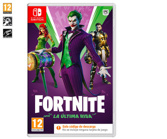 FORTNITE Lote La última risa para Nintendo Swtich. Género: acción, shooter. PEGI: +12. FORTNITE Lote La última risa para Nintendo Swtich. Género: acción, shooter. PEGI: +12.