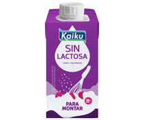 Nata líquida (36% de materia grasa) para montar, sin lactosa KAIKU 200 ml.