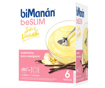 Natillas con sabor a vainilla, sustitutivas de 1 comida BIMANÁN Be slim 6 uds.