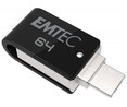 Memoria 64GB EMTEC Mobile & Go, usb dual.