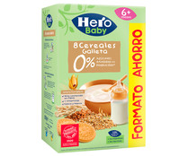 Papilla de 8 cereales y galleta, a partir de 6 meses HERO 820 g..