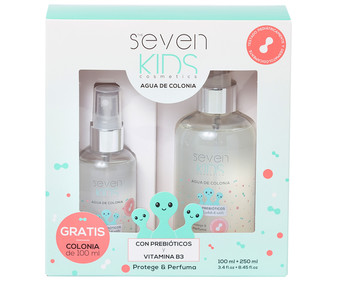 Estuche con auga de colonia para bebé con Prebióticos y vitamina B3 THE SEVEN KDS COSMETICS 250 ml. Estuche con auga de colonia para bebé con Prebióticos y vitamina B3 THE SEVEN KDS COSMETICS 250 ml.