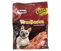 Snack para perros (razas pequeñas) TWINKY TIRAS BACON 100 g.