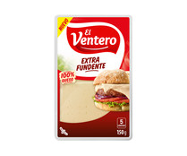 Queso de vaca en lonchas, extrafundente EL VENTERO 5 uds. 150 g.