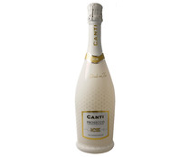 Vino espumoso de Italia, semi seco, con denominación de origen controlada DOC Prosecco CANTI Ice botella de 75 cl.
