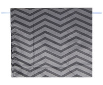 Cortina de ducha 180x200cm. 100% poliéster color gris estampado rayas ACTUEL. Cortina de ducha 180x200cm. 100% poliéster color gris estampado rayas ACTUEL.
