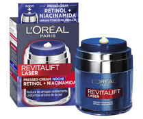 Crema de noche reductora de arrugas con Retinol y Niacinamida L´ORÉAL PARIS Revitalift laser 50 ml.