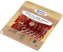 Jamón de cebo ibérico (50% raza ibérica), cortado en lonchas ALCARAZ 100 g.
