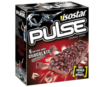 Barritas energéticas de chocolate ISOSTAR Pulse, 6 uds x 23 g. Barritas energéticas de chocolate ISOSTAR Pulse, 6 uds x 23 g.