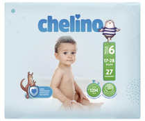 Pañales talla 6, para niños de 17 a 28 kilogramos CHELINO 27 uds.