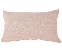 Cojín liso color rosa pastel 70% algodón, 30x50 cm. TEXTIL HOGAR.