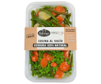 Menestra de verduras cocidas y envasadas al vacío, listas para ser consumidas FERRER 300 g.