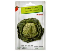 Sobre de semillas para sembrar col de la variedad Milán virtudes 3 PRODUCTO ALCAMPO.