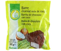 Barritas de chocolate rellenas de coco PRODUCTO ECONÓMICO ALCAMPO 300 gr,