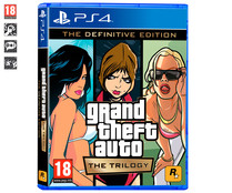Trilogía GTA para Playstation 4. Género: acción, mundo abierto. PEGI:+18.