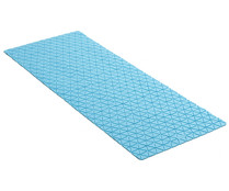 Alfombra de baño antideslizante en color azul, 96x36 cm, TATAY.