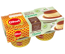 Flan de huevo y queso elaborado al baño maria con leche recogida diariamente DHUL 4 x 110 g.