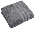 Toalla lisa de baño, 100% algodón, densidad de 500g/m², color gris, ACTUEL.
