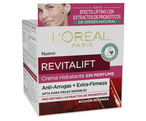 Crema de dia hidratante y anti-arrugas acción intensa, apta para pieles sensibles L´ORÉAL PARIS Revitalift 50 ml.