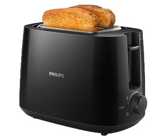 Tostador PHILIPS HD2581/90, 2 ranuras, 8 ajustes, rejilla calientabollos.
