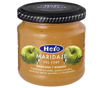 Mermelada de manzana y romero HERO 215 gr, Mermelada de manzana y romero HERO 215 gr,