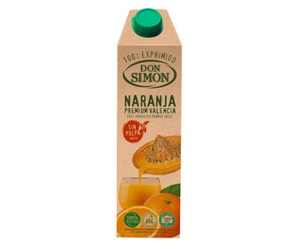 Brick zumo exprimido de naranja sin pulpa DON SIMÓN 1 l Brick zumo exprimido de naranja sin pulpa DON SIMÓN 1 l